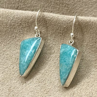 Amazonite and Sterling Silver Dangle Earrings