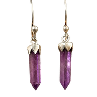 Amethyst and Sterling Silver Earrings