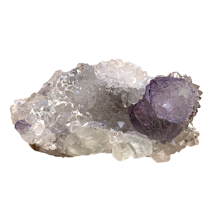 Fluorite on Quartz (Eagle's Nest pocket, Blanchard Mine, Socorro Co., New Mexico)