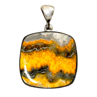 Jasper (Bumble Bee) and Sterling Silver Pendant