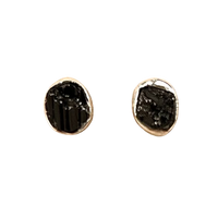 Tourmaline (Black, Schorl) Stud Earrings