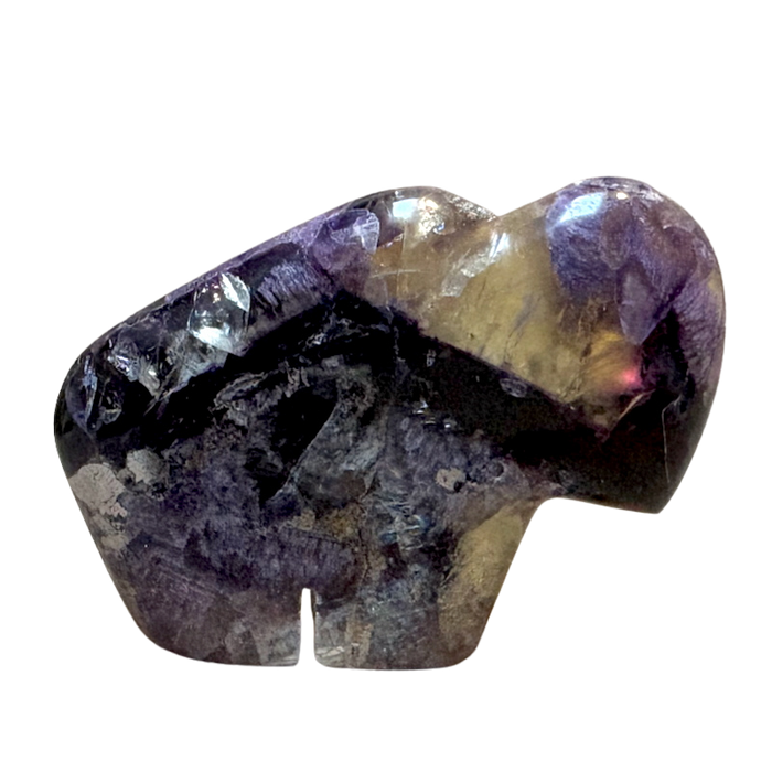 Buffalo Fetish Carving in Fluorite