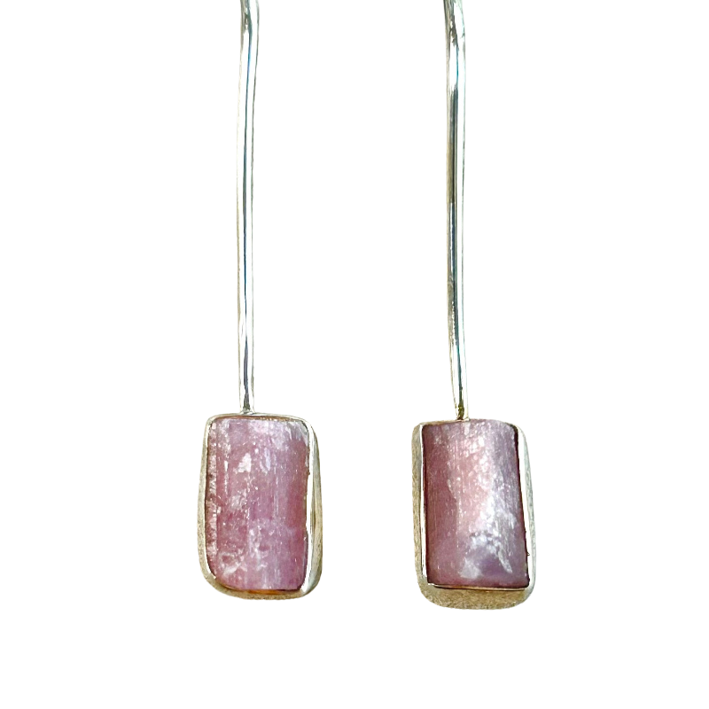 Tourmaline (Pink) Drop Earrings