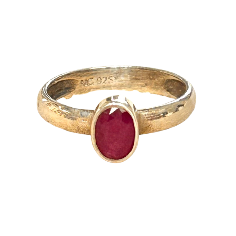 Ruby Faceted Ring (size 7)