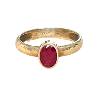 Ruby Faceted Ring (size 7)