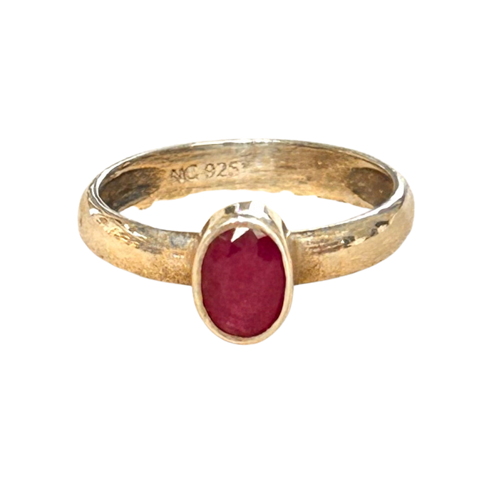 Ruby Faceted Ring (size 7)