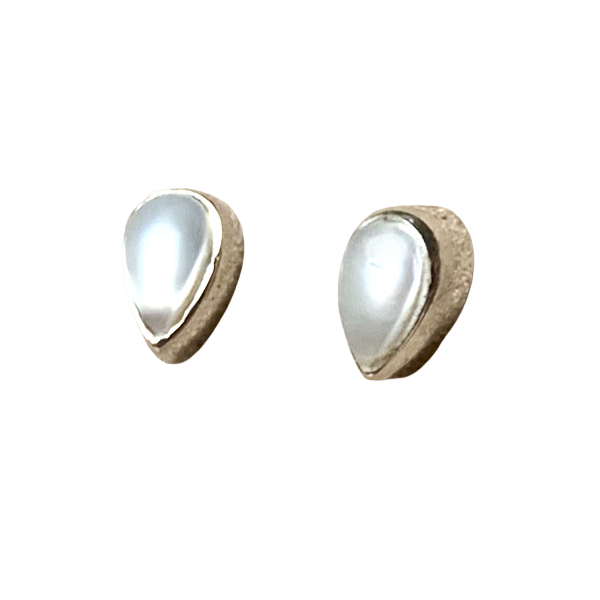Pearl Teardrop Stud Earrings