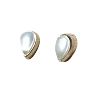 Pearl Teardrop Stud Earrings