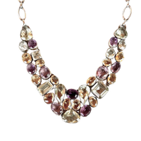 Amethyst, Citrine & Prasiolite Necklace