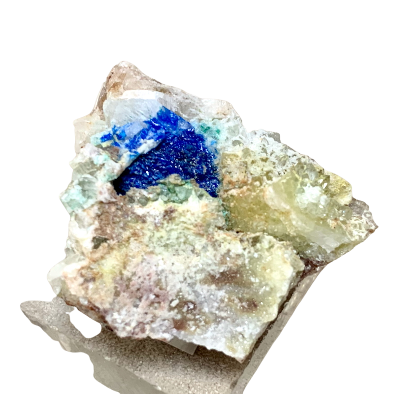 Linarite on Altered Galena (Blanchard Mine, Socorro Co., New Mexico)