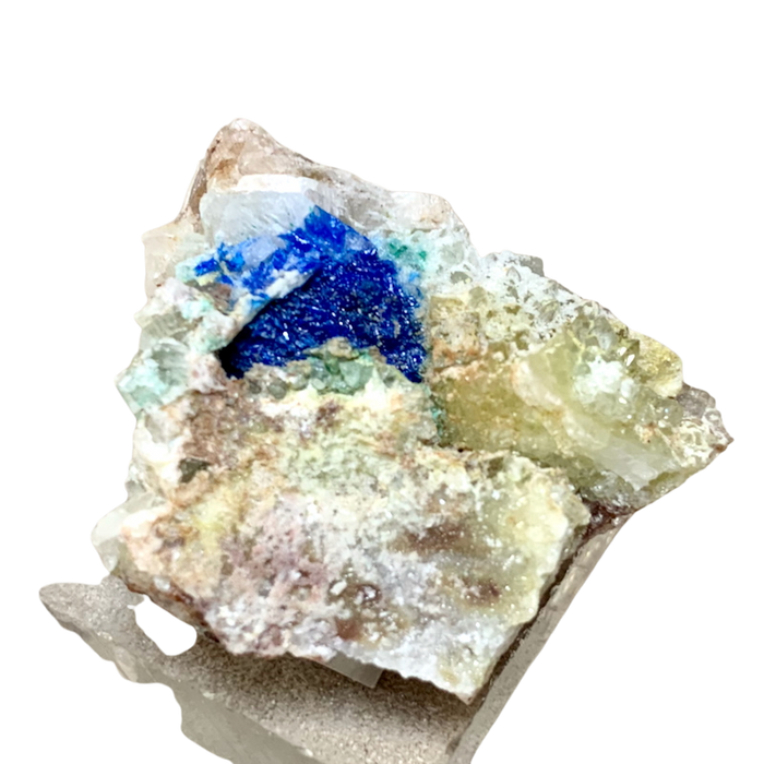Linarite on Altered Galena (Blanchard Mine, Socorro Co., New Mexico)