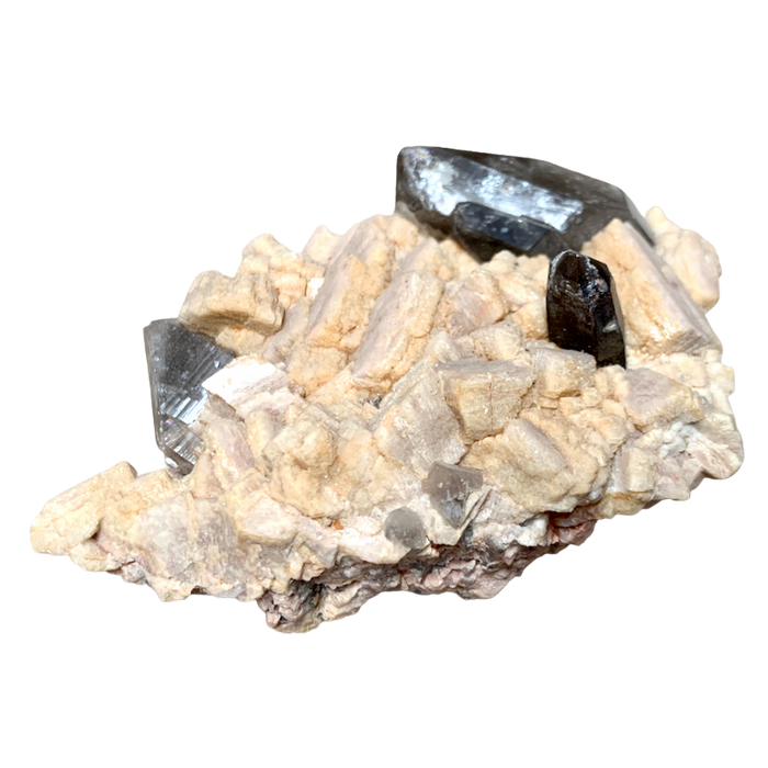 Smoky Quartz on Microcline (Colorado)