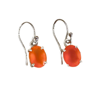 Carnelian Faceted Dangle Earrings