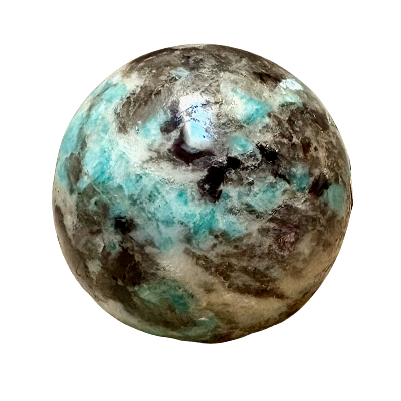 Amazonite & Smoky Quartz Polished Sphere