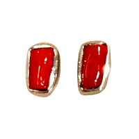 Coral (Mediterranean) Stud Earrings