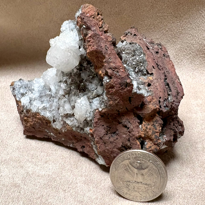 Hemimorphite with Calcite (Mexico)