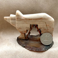 Justin Gomez Bear Carving (Taos, New Mexico)