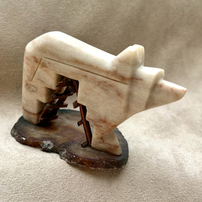Justin Gomez Bear Carving (Taos, New Mexico)