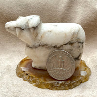 Justin Gomez Sheep Carving (Taos, New Mexico)