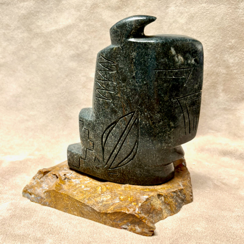 Justin Gomez "One Horn" Carving (Taos, New Mexico)