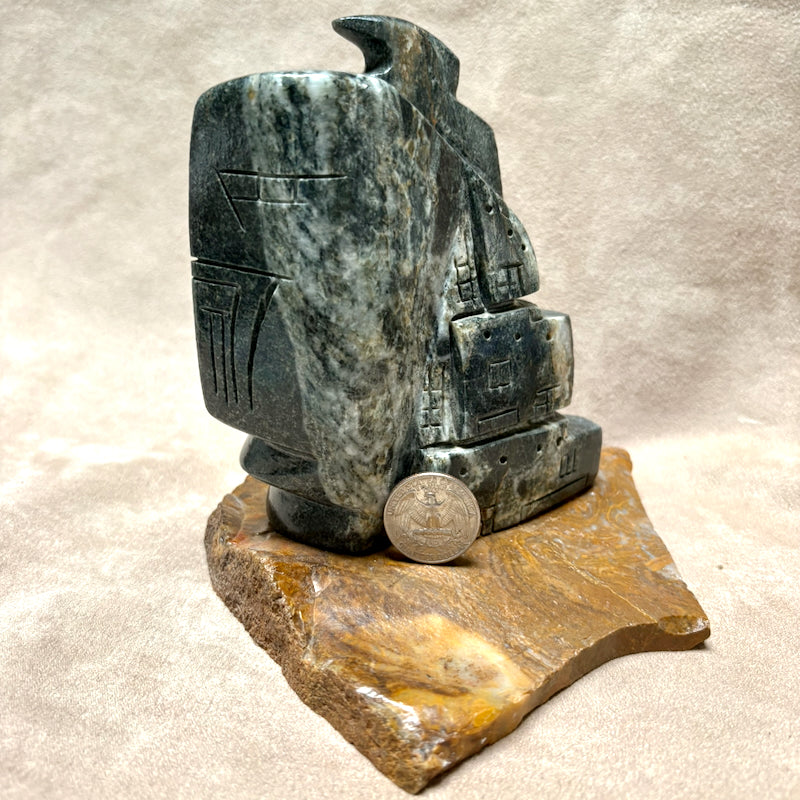 Justin Gomez "One Horn" Carving (Taos, New Mexico)