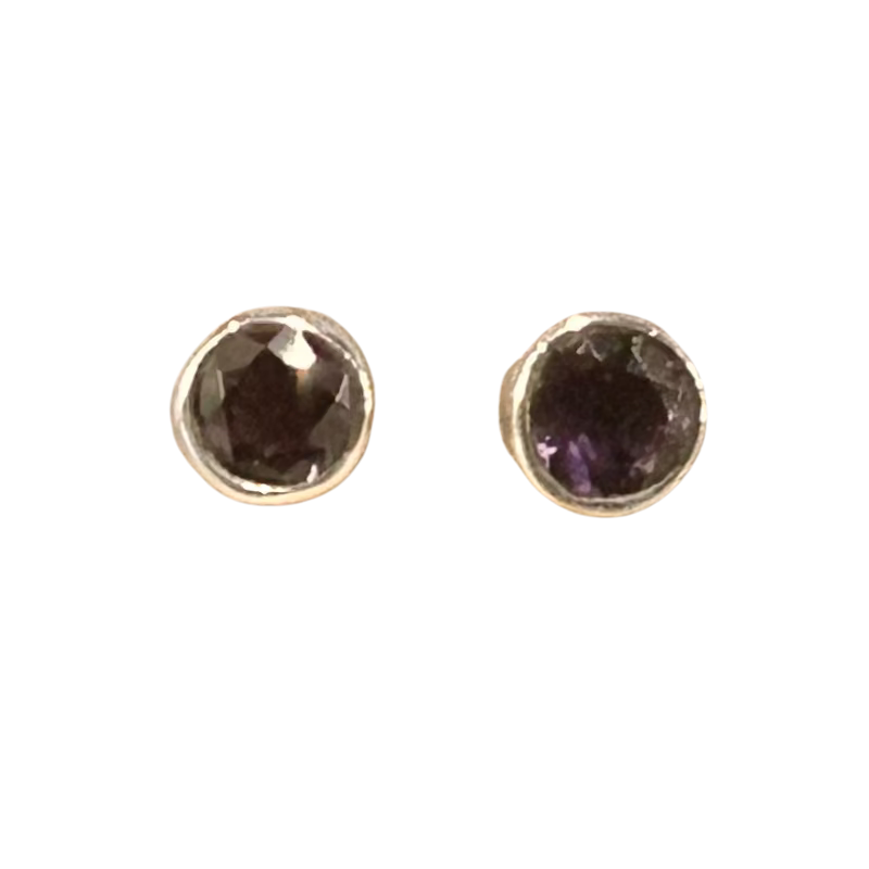 Iolite Faceted Stud Earrings