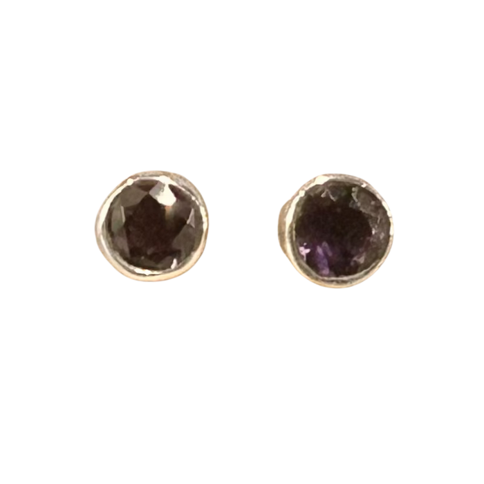 Iolite Faceted Stud Earrings