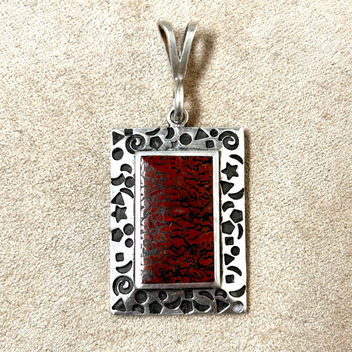 Dino Bone Earrings and Pendant Set