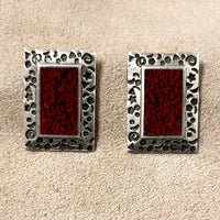 Dino Bone Earrings and Pendant Set