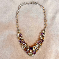 Amethyst, Citrine & Prasiolite Necklace