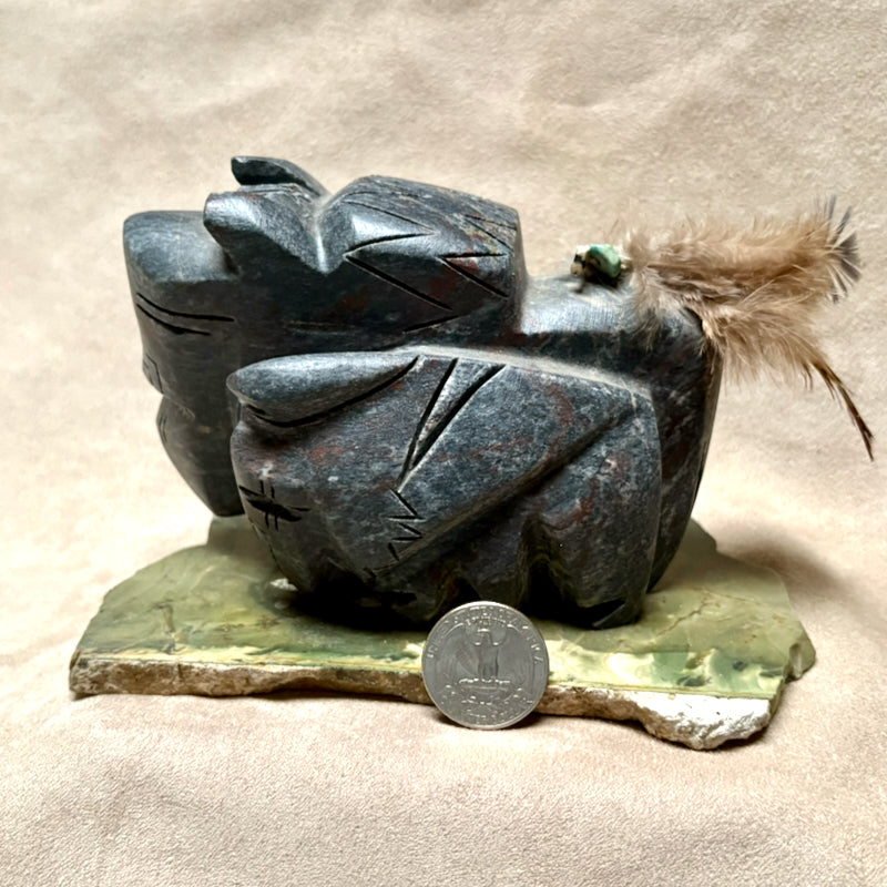 Justin Gomez Buffalo & Calf Carving (Taos, New Mexico)