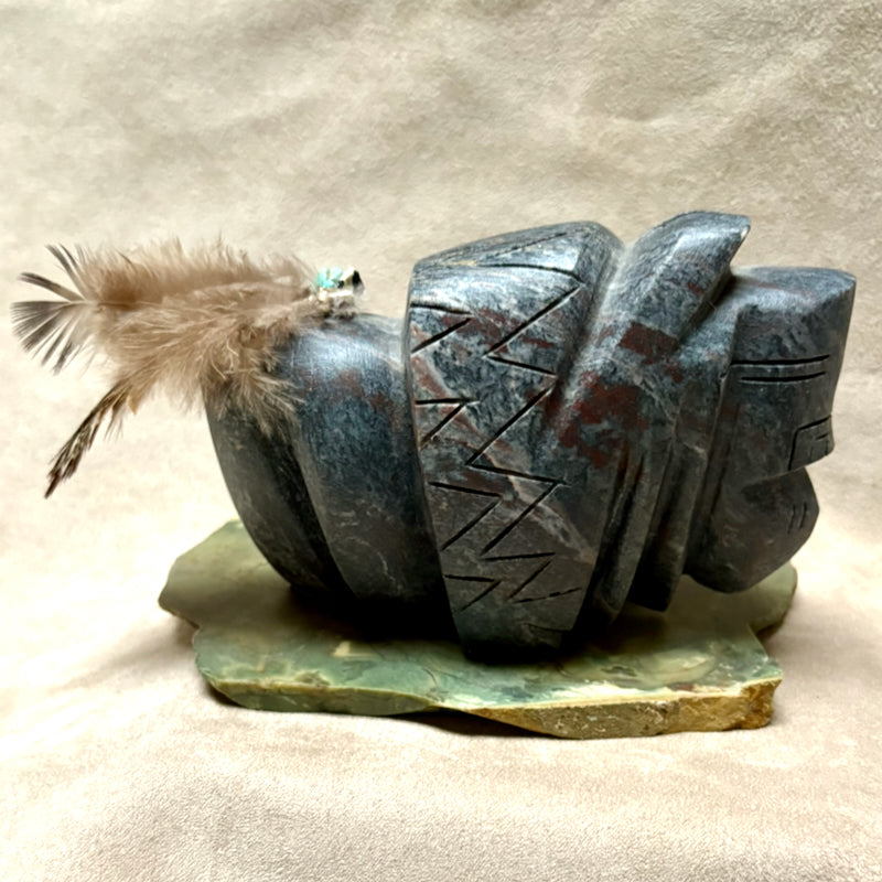 Justin Gomez Buffalo & Calf Carving (Taos, New Mexico)