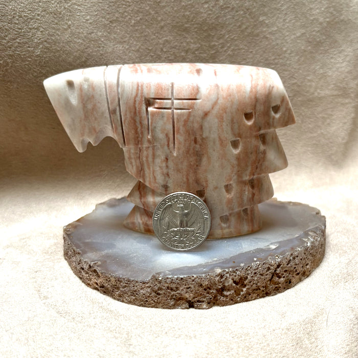 Justin Gomez Eagle Bust Carving (Taos, New Mexico)