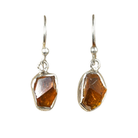 Citrine and Sterling Silver Dangle Earrings