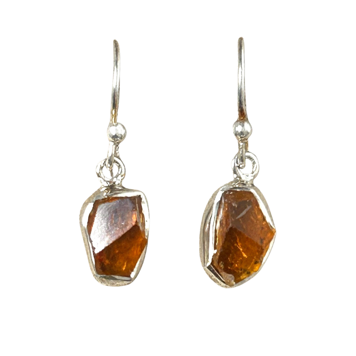 Citrine and Sterling Silver Dangle Earrings