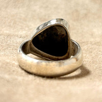 Shungite and Sterling Silver Ring (size 8)