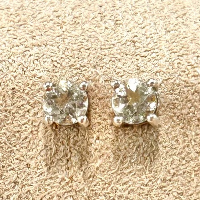 Aquamarine Faceted Stud Earrings