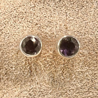 Iolite Faceted Stud Earrings