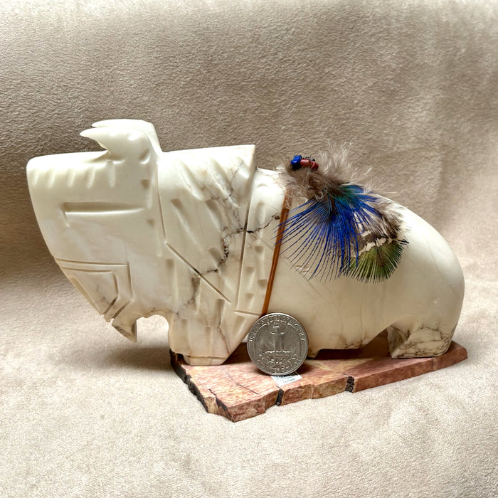 Justin Gomez Buffalo Carving (Taos, New Mexico)
