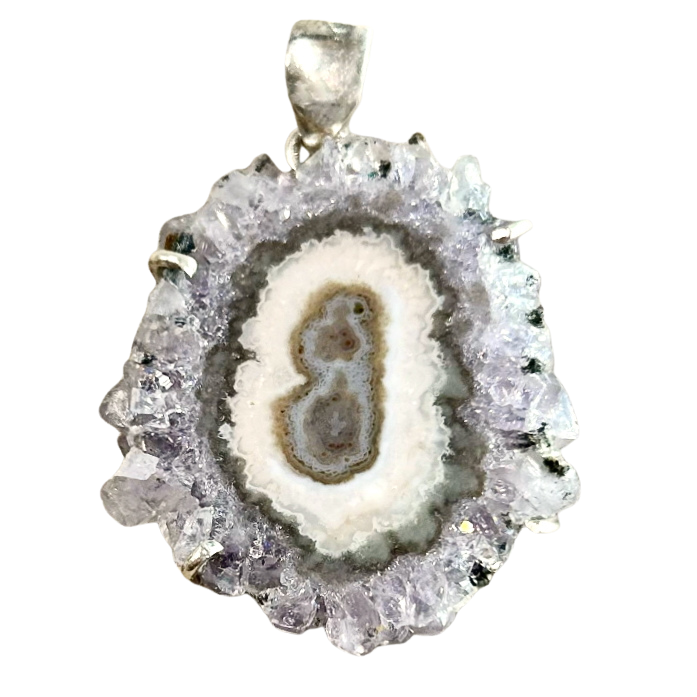 Amethyst Stalactite Geode Pendant