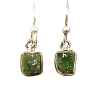 Emerald Rough Dangle Earrings