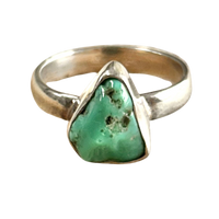 Turquoise (Rough) and Sterling Silver Ring (Size 6)