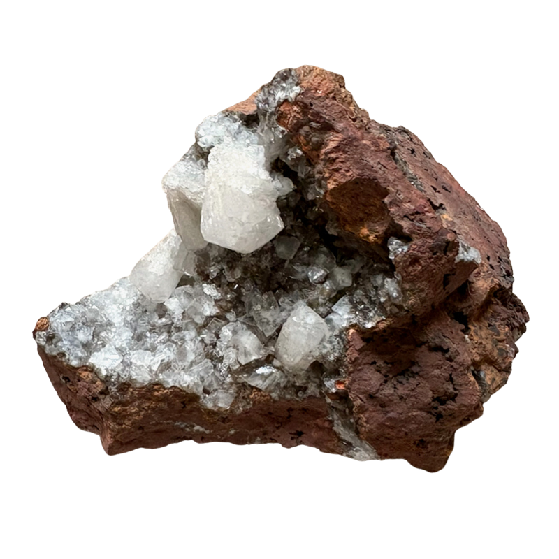 Hemimorphite with Calcite (Mexico)