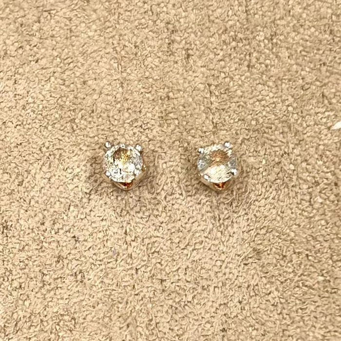 Labradorite Faceted Stud Earrings