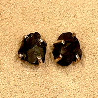 Shungite Rough Stud Earrings