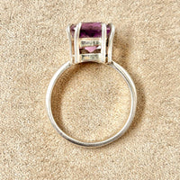 Amethyst & Sterling Silver Ring (size 8)