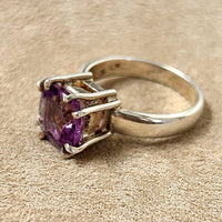 Amethyst & Sterling Silver Ring (size 8)
