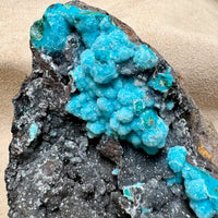 Chrysocolla over malachite (unknown source)