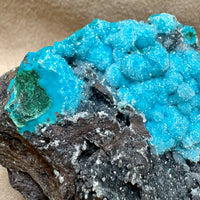 Chrysocolla over malachite (unknown source)