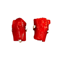Coral (Mediterranean) Stud Earrings